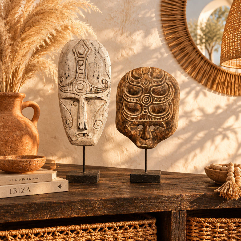 Houten masker bruin