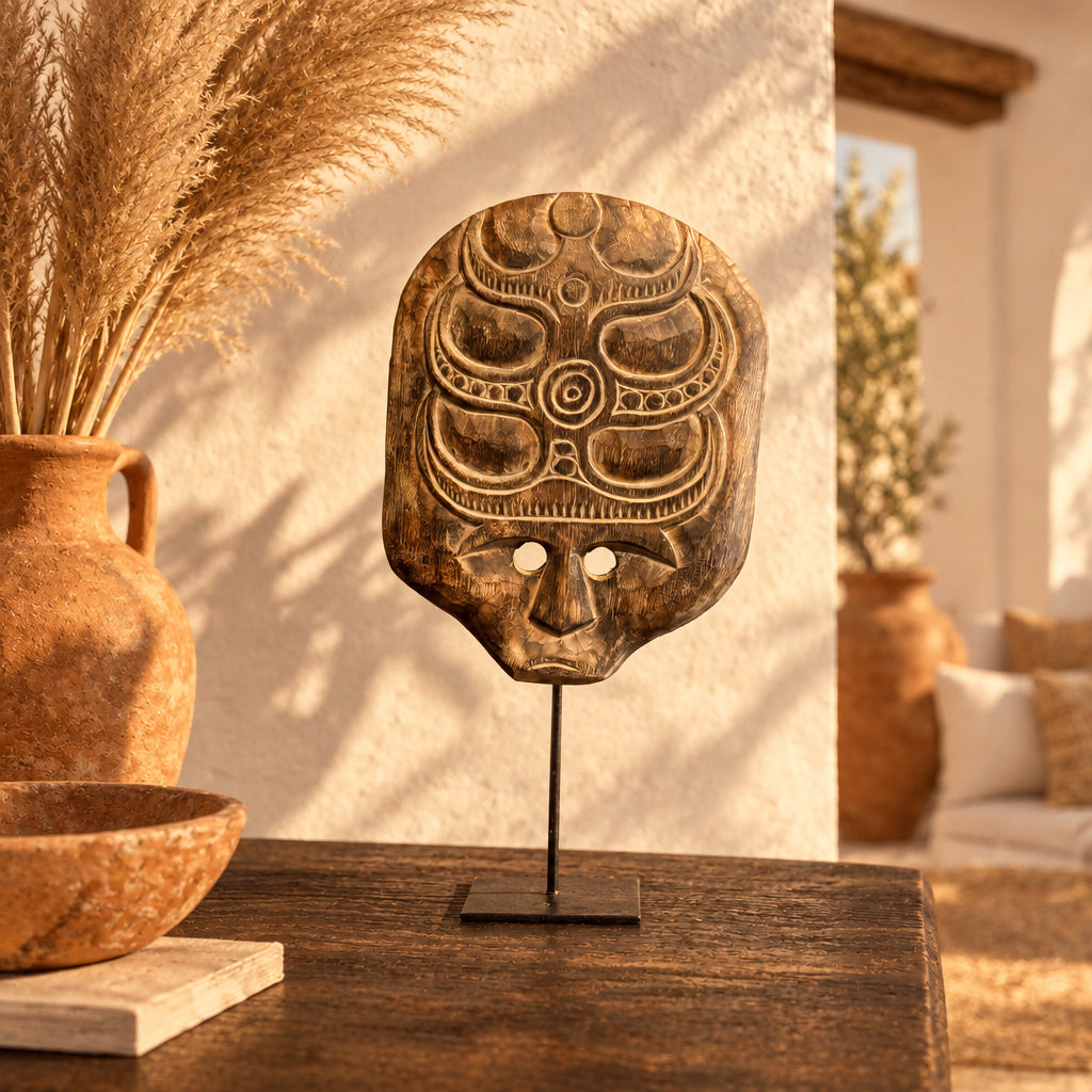 Houten masker bruin