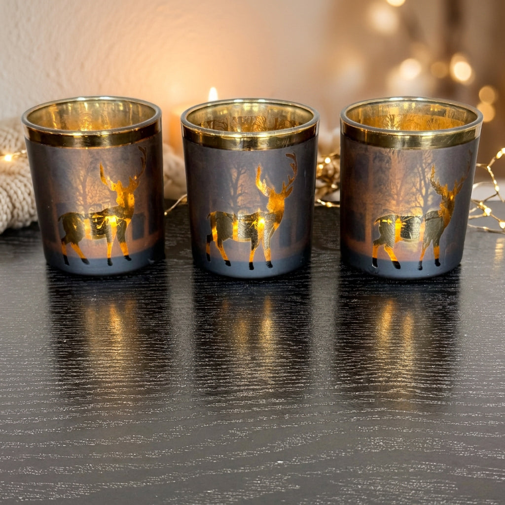 Waxinelichthouders hert set